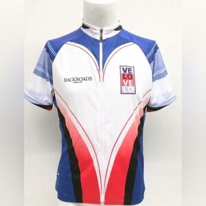 Voler Backroads Love Death Valley Red White Blue Cycling Jersey Mens